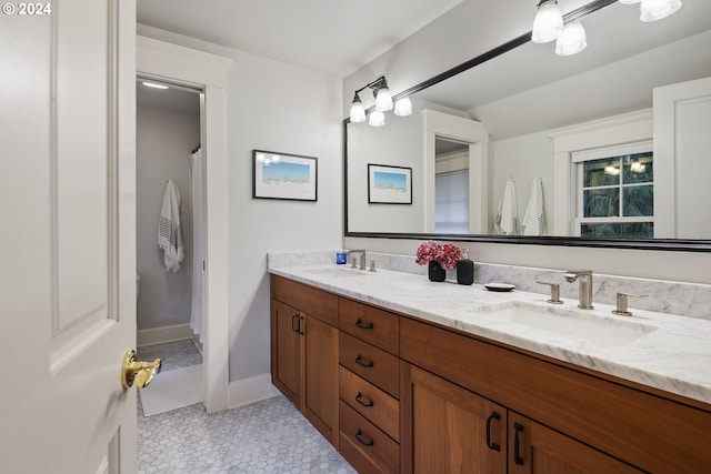 bathroom with vanity