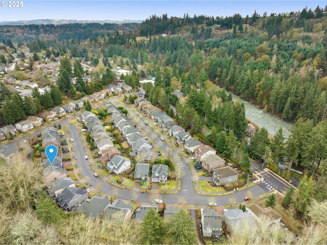 birds eye view of property featuring a residential view