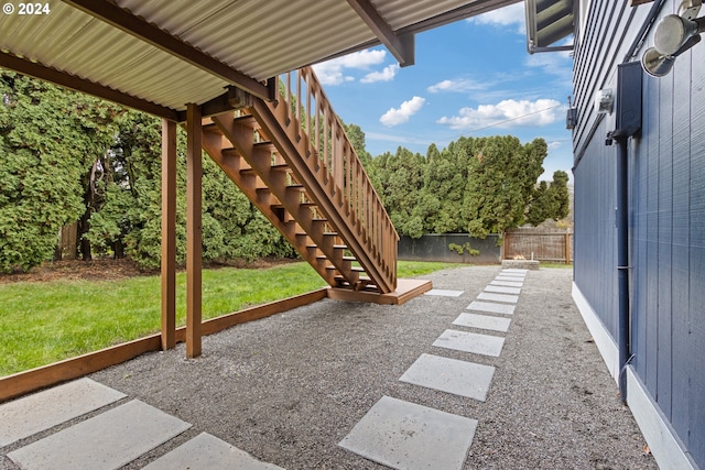 view of yard with a patio