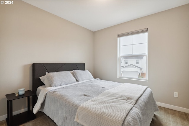 bedroom with carpet