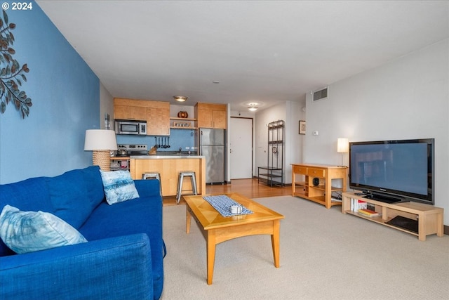 view of carpeted living room