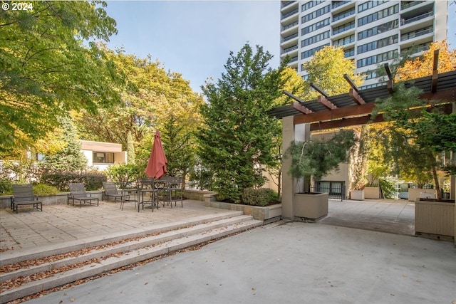255 SW Harrison St Unit 21C, Portland, OR 97201 - view of patio with a pergola