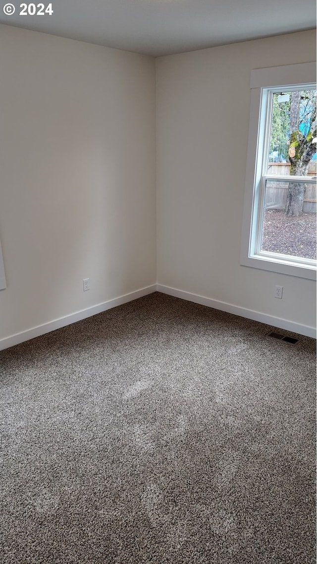 view of carpeted empty room