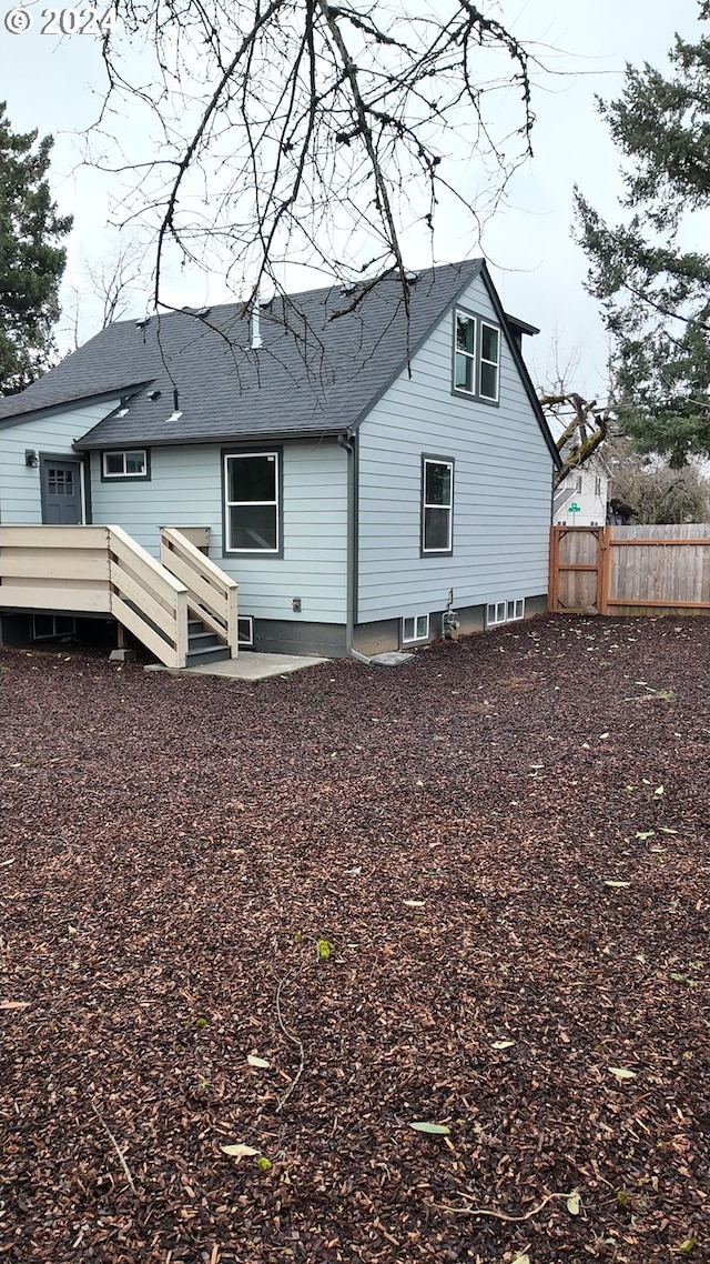 view of rear view of property