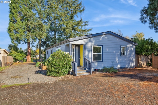 view of front of home