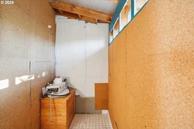 interior space with light tile patterned flooring