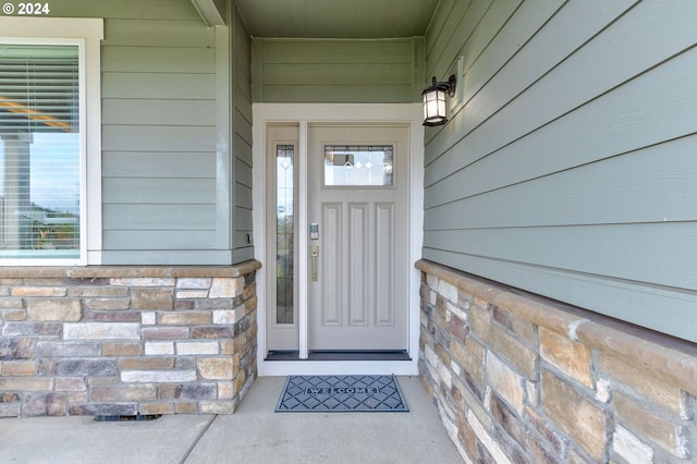 view of doorway to property