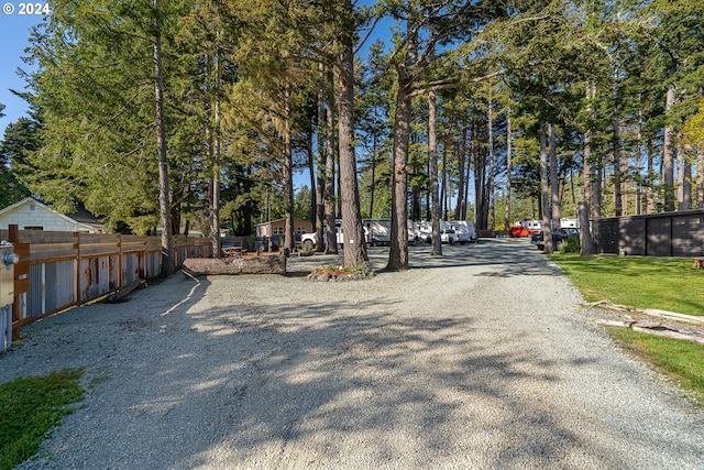 view of dirt / gravel road