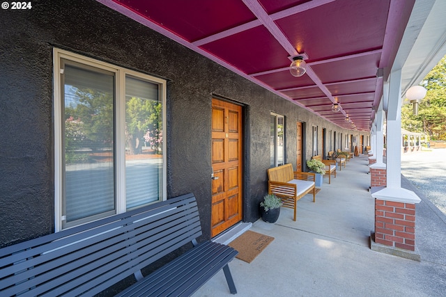 view of patio with covered porch