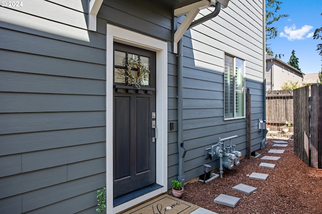 view of doorway to property