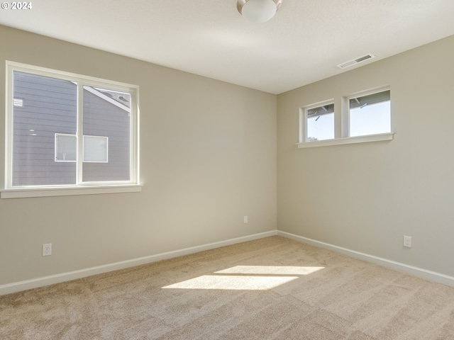 view of carpeted empty room