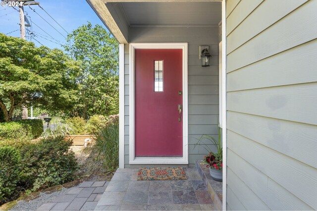 view of doorway to property