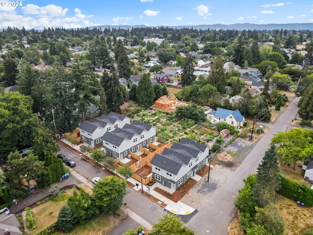 drone / aerial view with a residential view