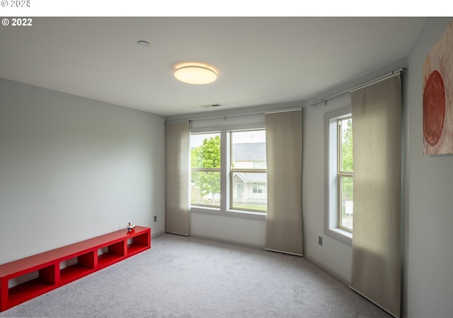 view of carpeted spare room