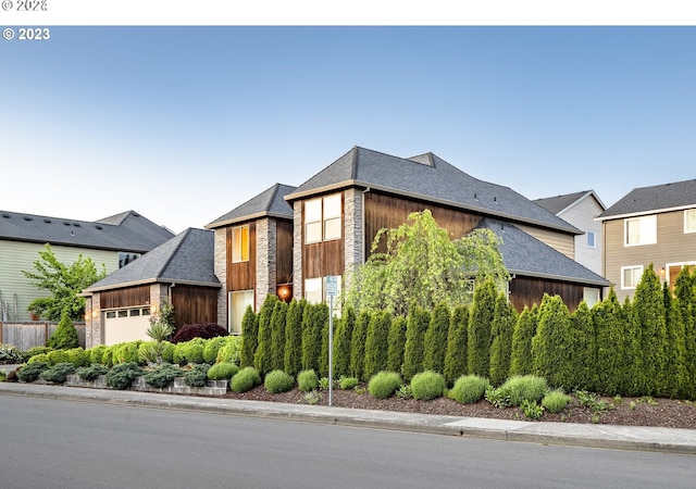 view of front of home featuring a garage