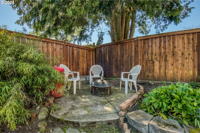 view of patio / terrace with a fenced backyard