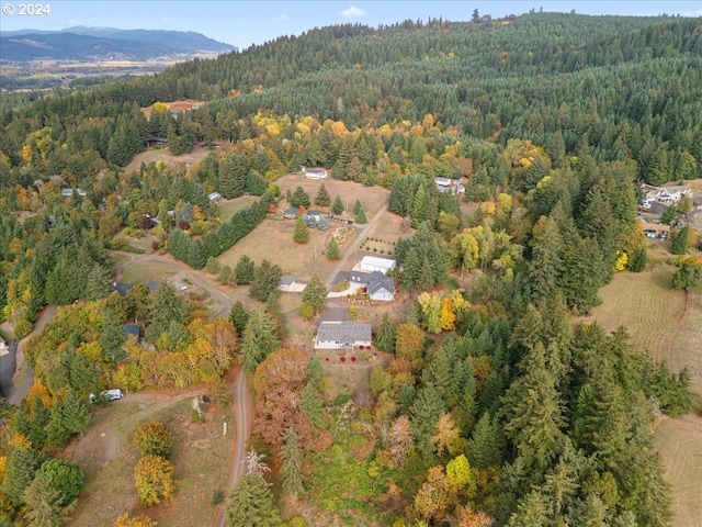 bird's eye view featuring a mountain view