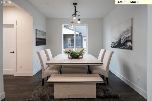 1004 S Mountain Pl, Ridgefield, WA 98642 - dining space with baseboards and dark wood-style flooring