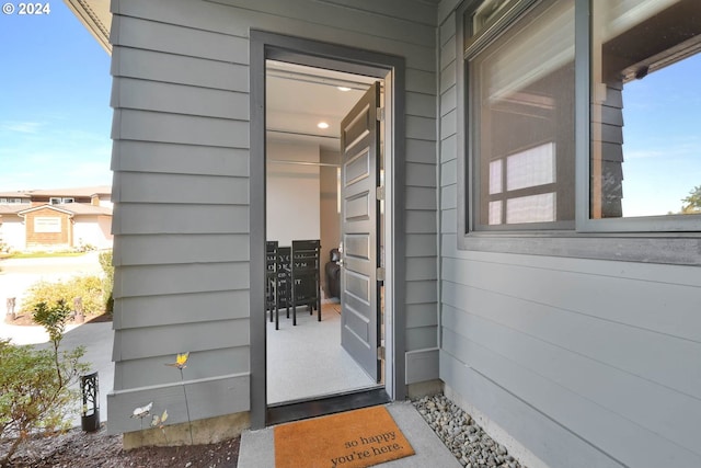 view of doorway to property