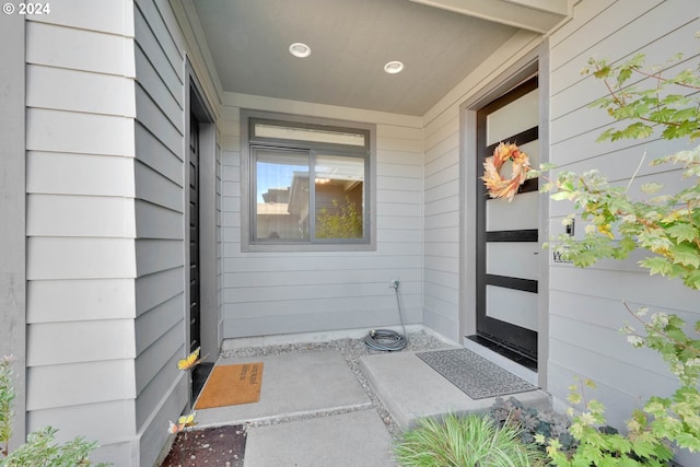 view of doorway to property