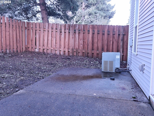 view of patio featuring central AC unit