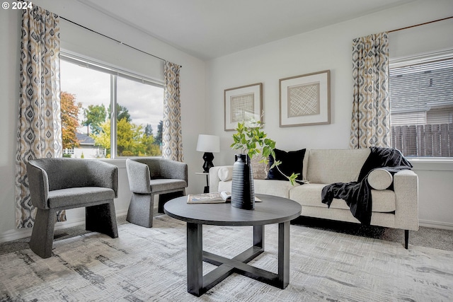 view of carpeted living room