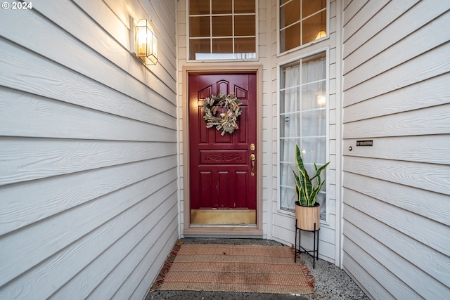 view of doorway to property