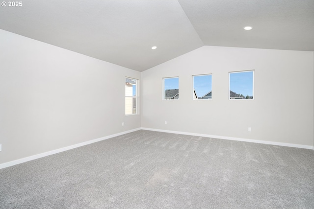 3104 S Kodiak St Unit Lt814, Cornelius, OR 97113 - additional living space with lofted ceiling, carpet floors, and recessed lighting