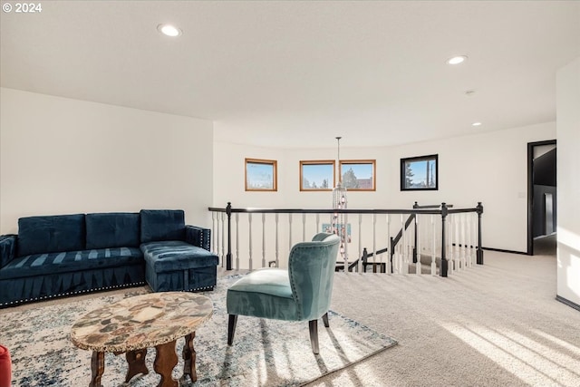 view of carpeted living room