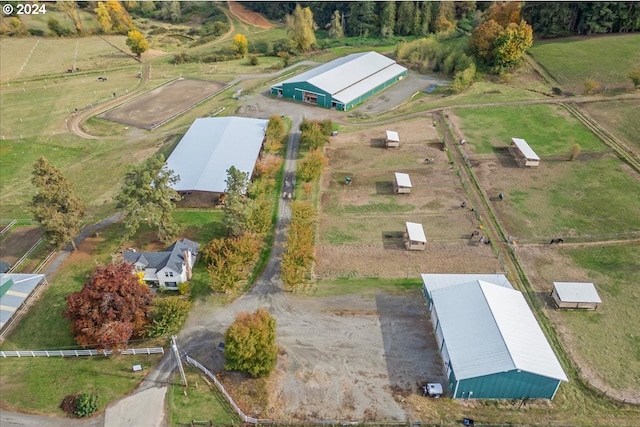 bird's eye view featuring a rural view