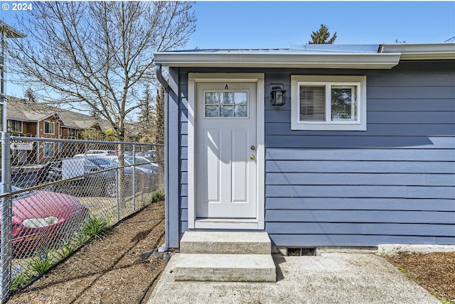 view of property entrance