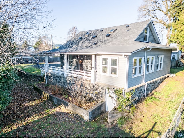 view of rear view of property