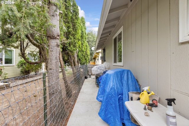 view of patio featuring a fenced backyard