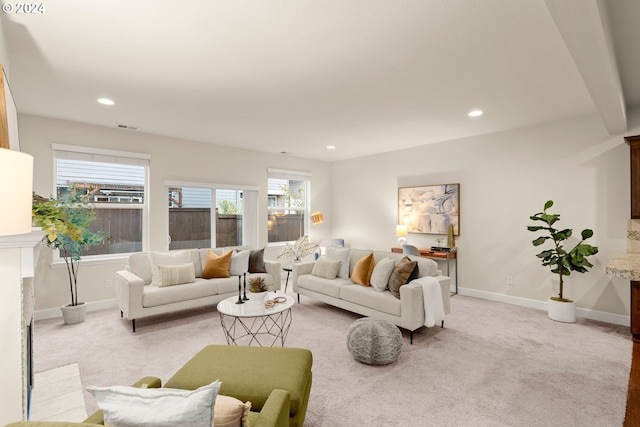 view of carpeted living room