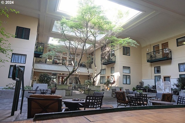 exterior space featuring an outdoor fire pit