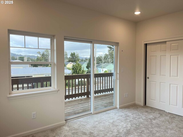 office space with carpet flooring