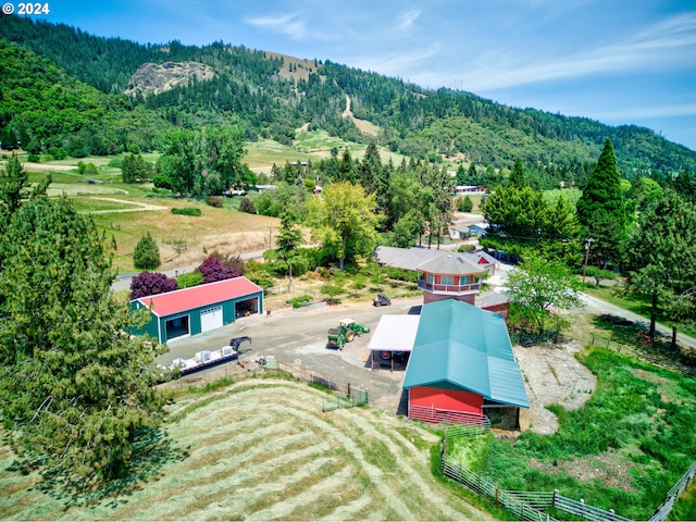 bird's eye view featuring a rural view