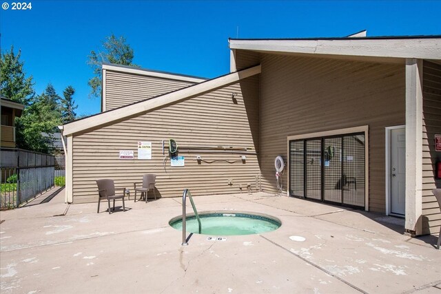 view of pool featuring a patio area