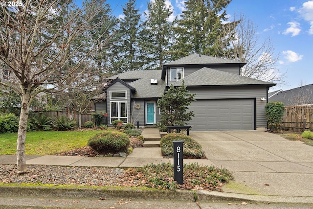 front facade featuring a garage