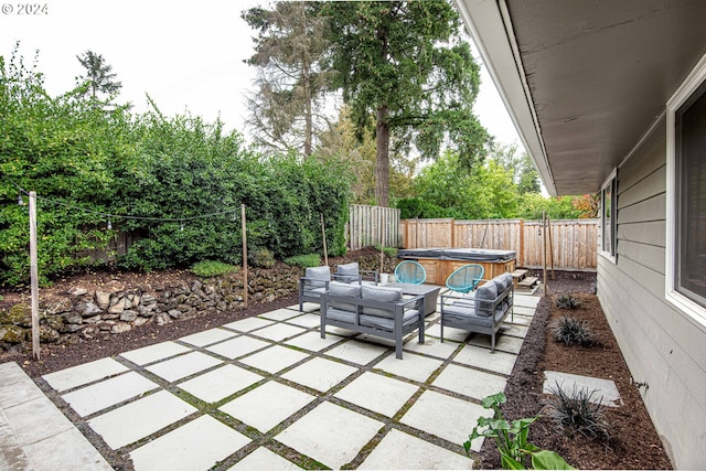 view of patio with outdoor lounge area