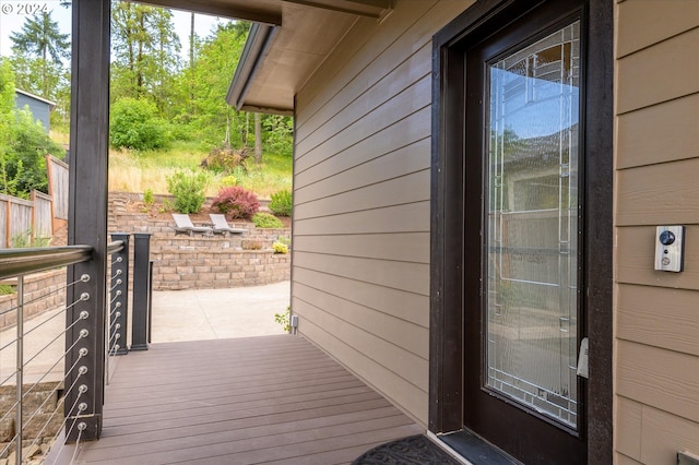 view of doorway to property