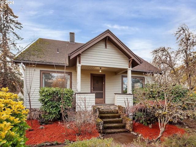 view of bungalow-style home