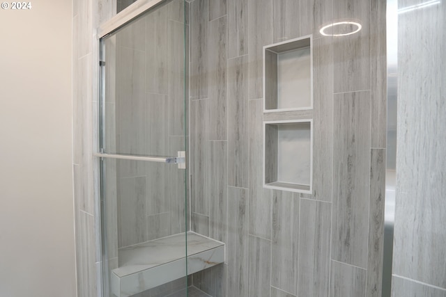 bathroom with walk in shower