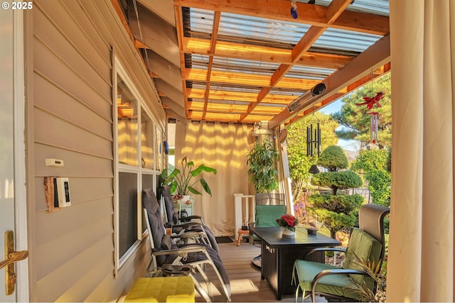 view of patio / terrace featuring a wooden deck