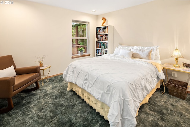 bedroom featuring carpet