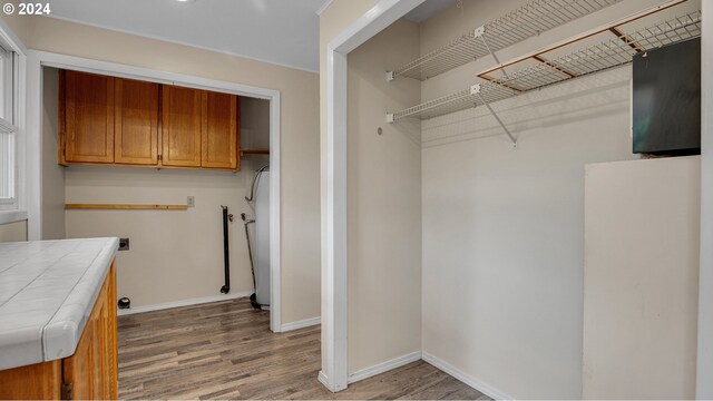 interior space featuring hardwood / wood-style flooring