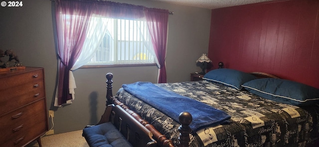 bedroom with a textured ceiling