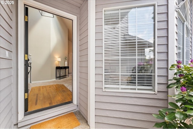 view of doorway to property