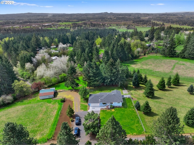aerial view of property's location featuring rural landscape