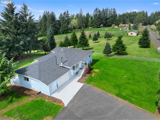 view from above of property